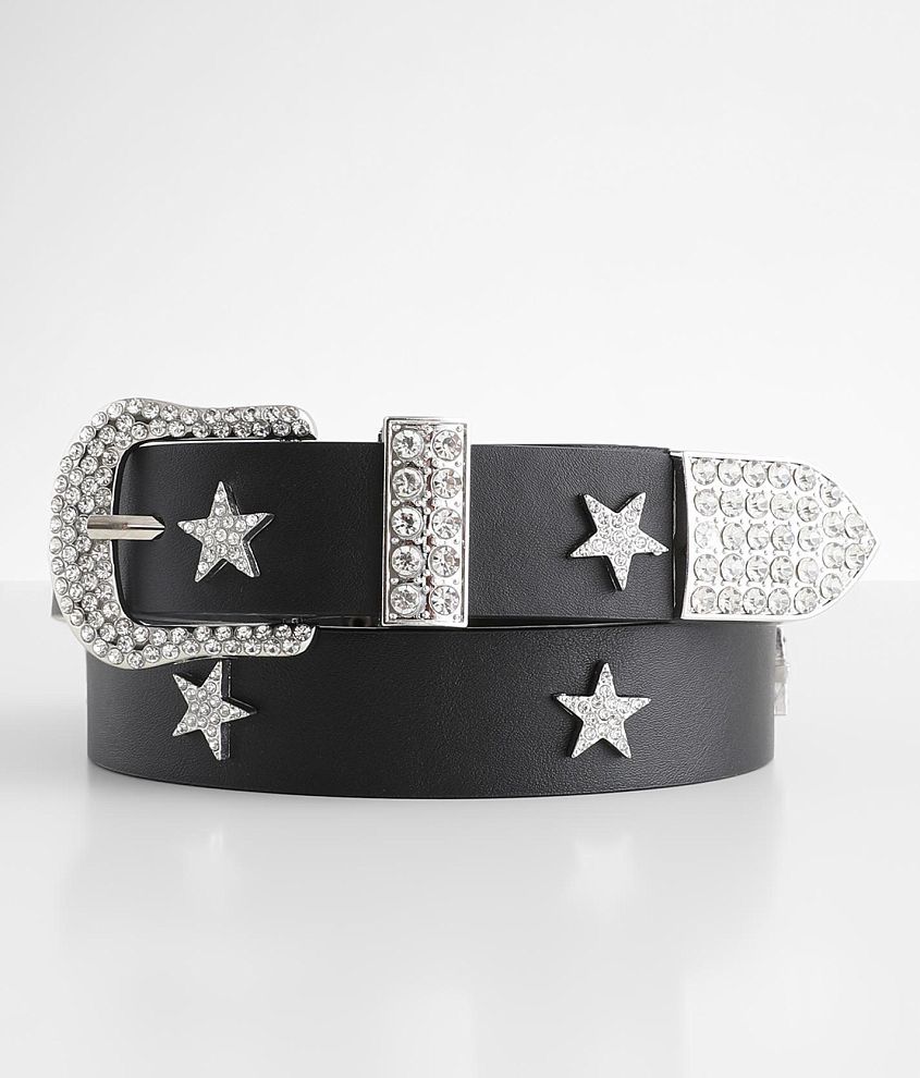 BKE Glitz Star Belt - Women's Belts in Black Silver | Buckle