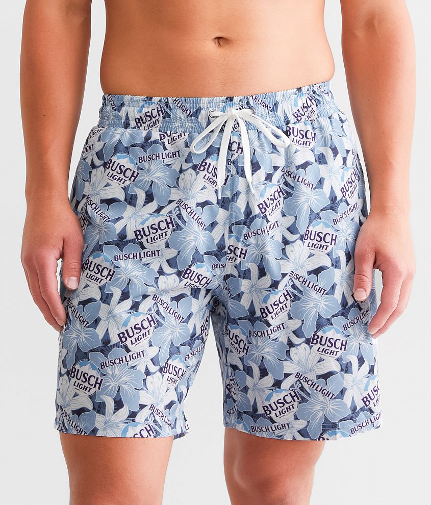 Tropical Bros Busch Light Floral Stretch Swim Trunks