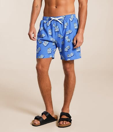 Tropical Bros Busch Light® Crushed Can Swim Trunks front view