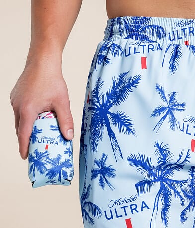 Tropical Bros Michelob Ultra&#174; Palm Fronds Swim Trunks misc detail 1 view