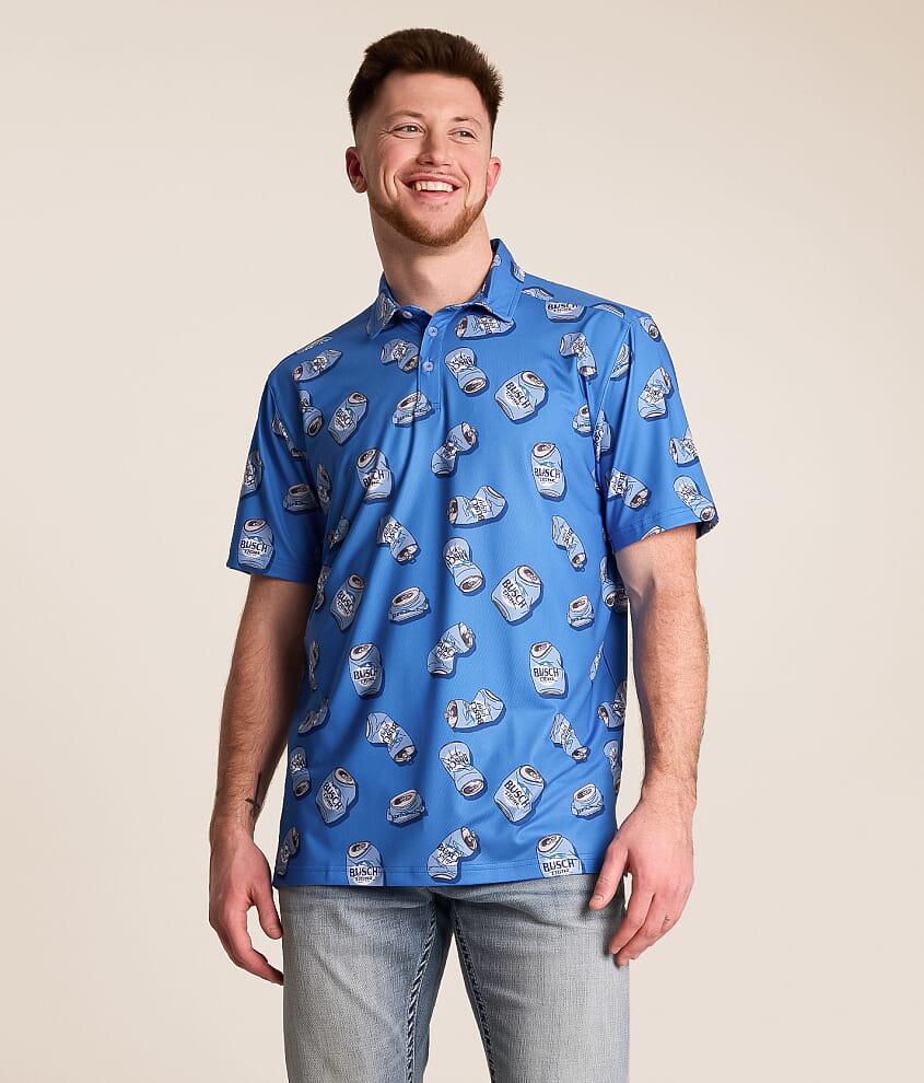 Busch Light Crushed Cans Polo