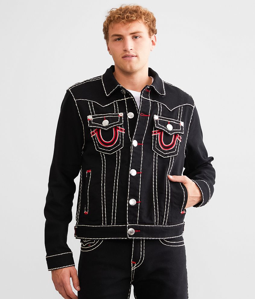 True religion men's denim hot sale jacket