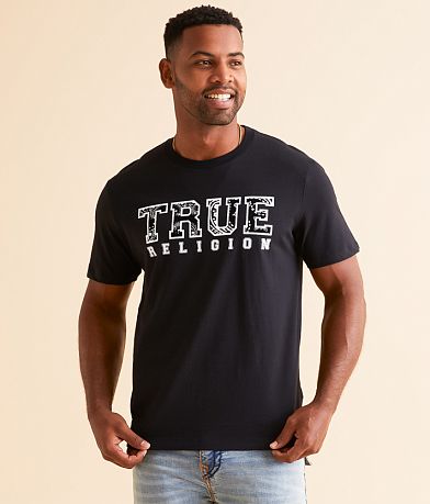 True Religion Paisley Flocked T-Shirt front view