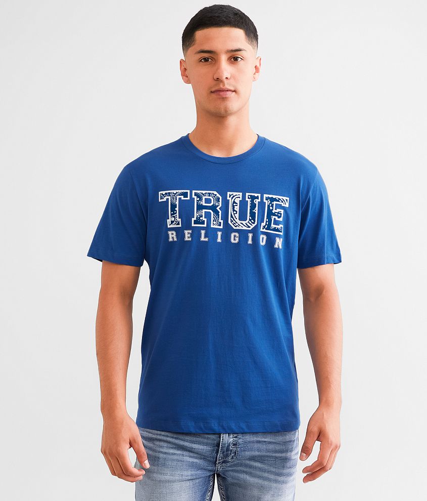True Religion Paisley Flocked T-Shirt