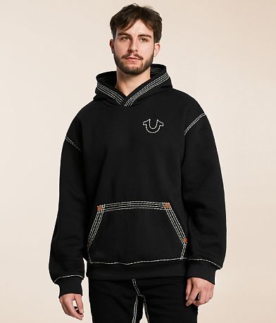 True Religion Super QT Popover Hooded Sweatshirt front view