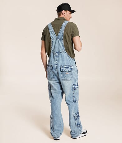 True Religion Denim Double Cargo Overalls BACK