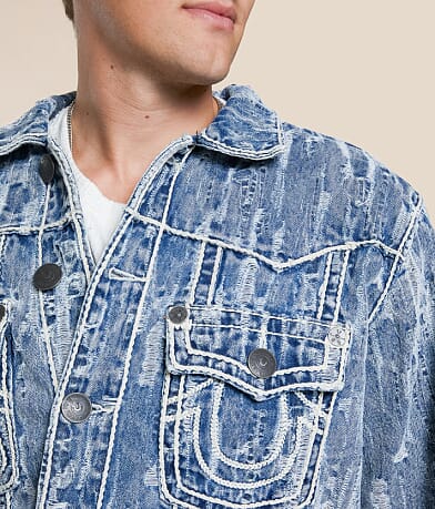 True Religion Oversized Denim Jacket misc detail 2 view