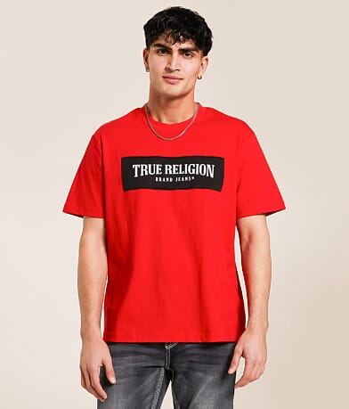 True Religion Mesh Box Logo T-Shirt front view