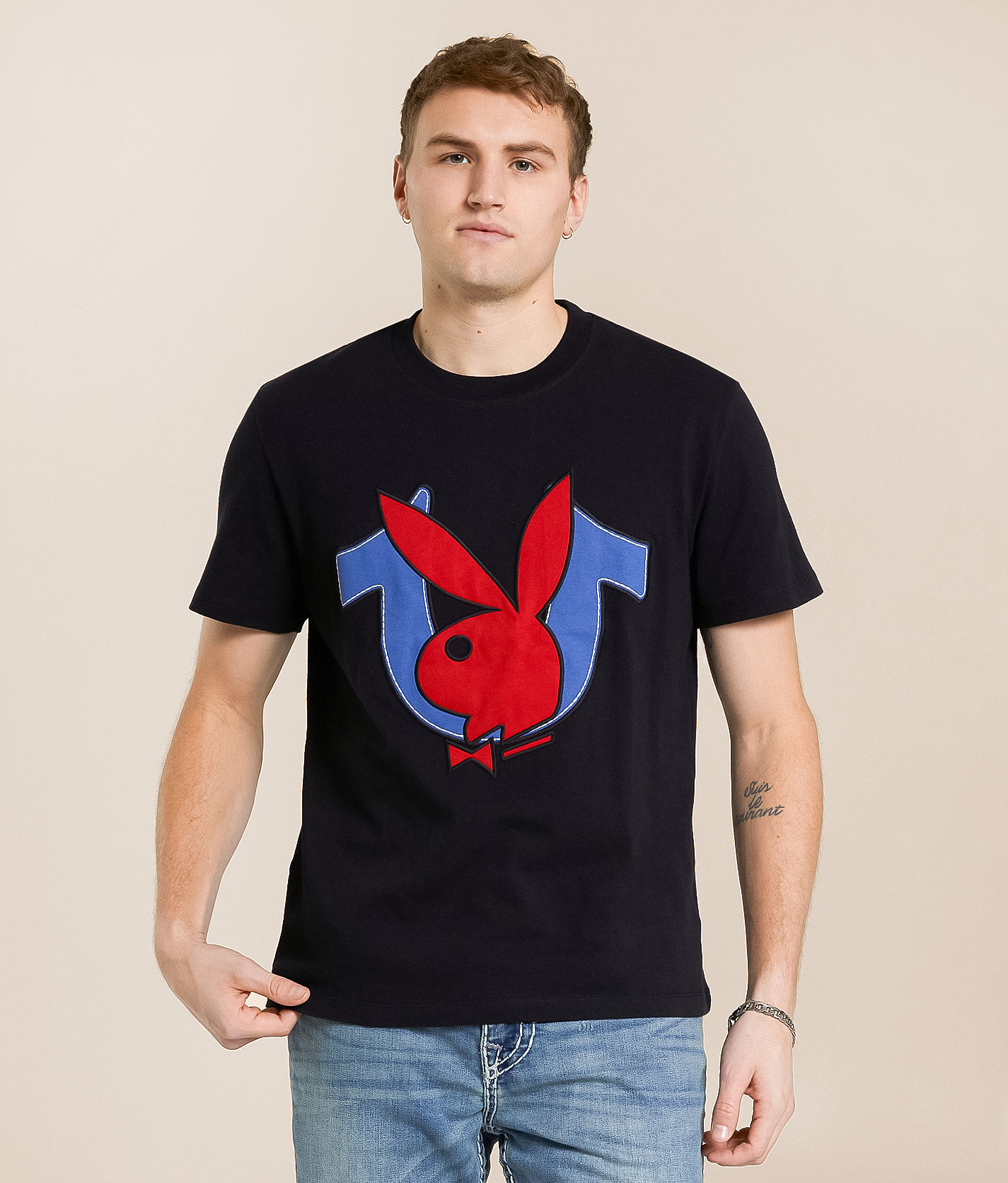 True Religion Playboy Bunny T-Shirt - Men's T-Shirts in Jet