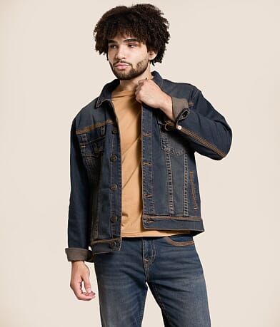 True Religion Trucker Denim Stretch Jacket front view