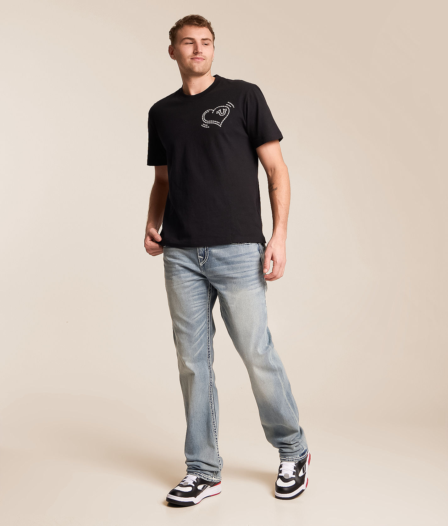 その他 HL90U True Religion Ricky Relaxed Straight Stretch Jean - Men's Jeans in