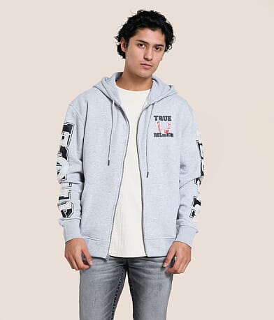 True Religion Terry Applique Hoodie front view