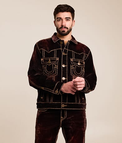 True Religion Oversized Velvet Jacket front view