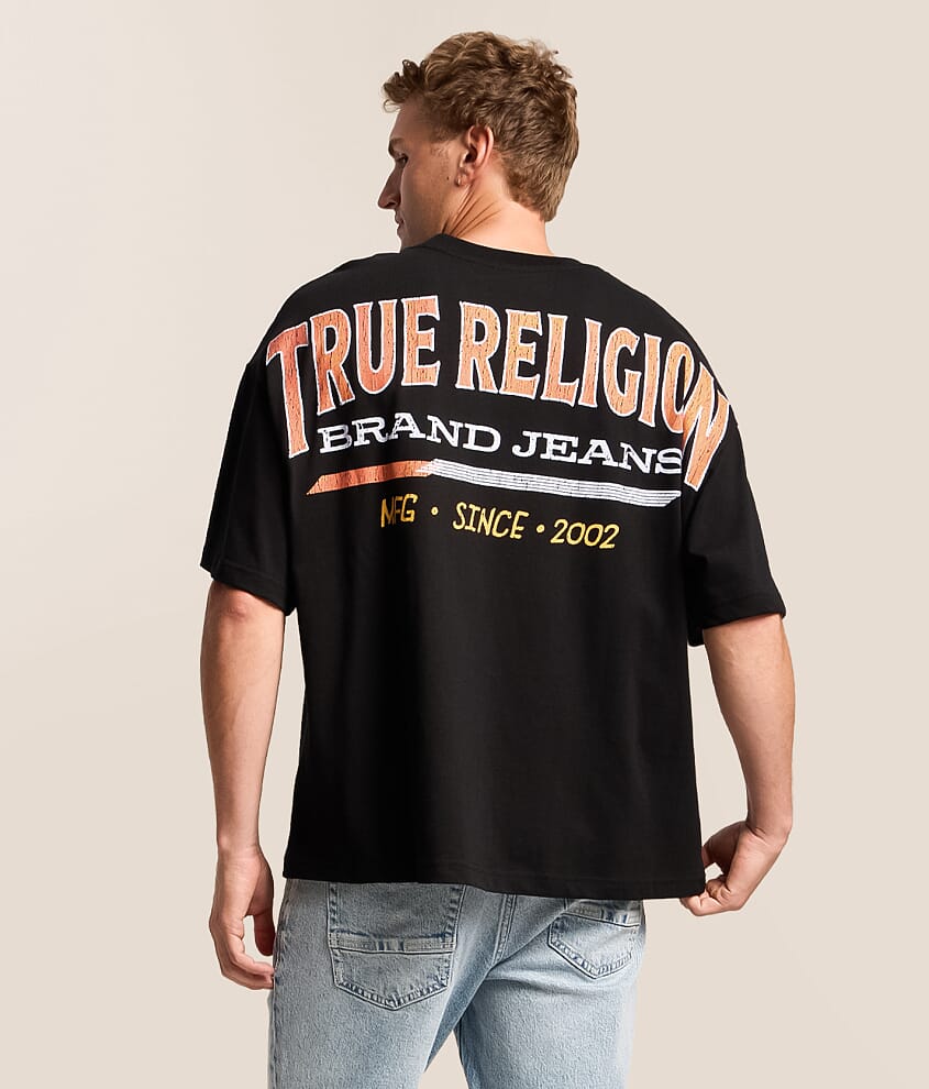 True Religion Retro Logo T-Shirt - Men's Graphic T-Shirts in Jet