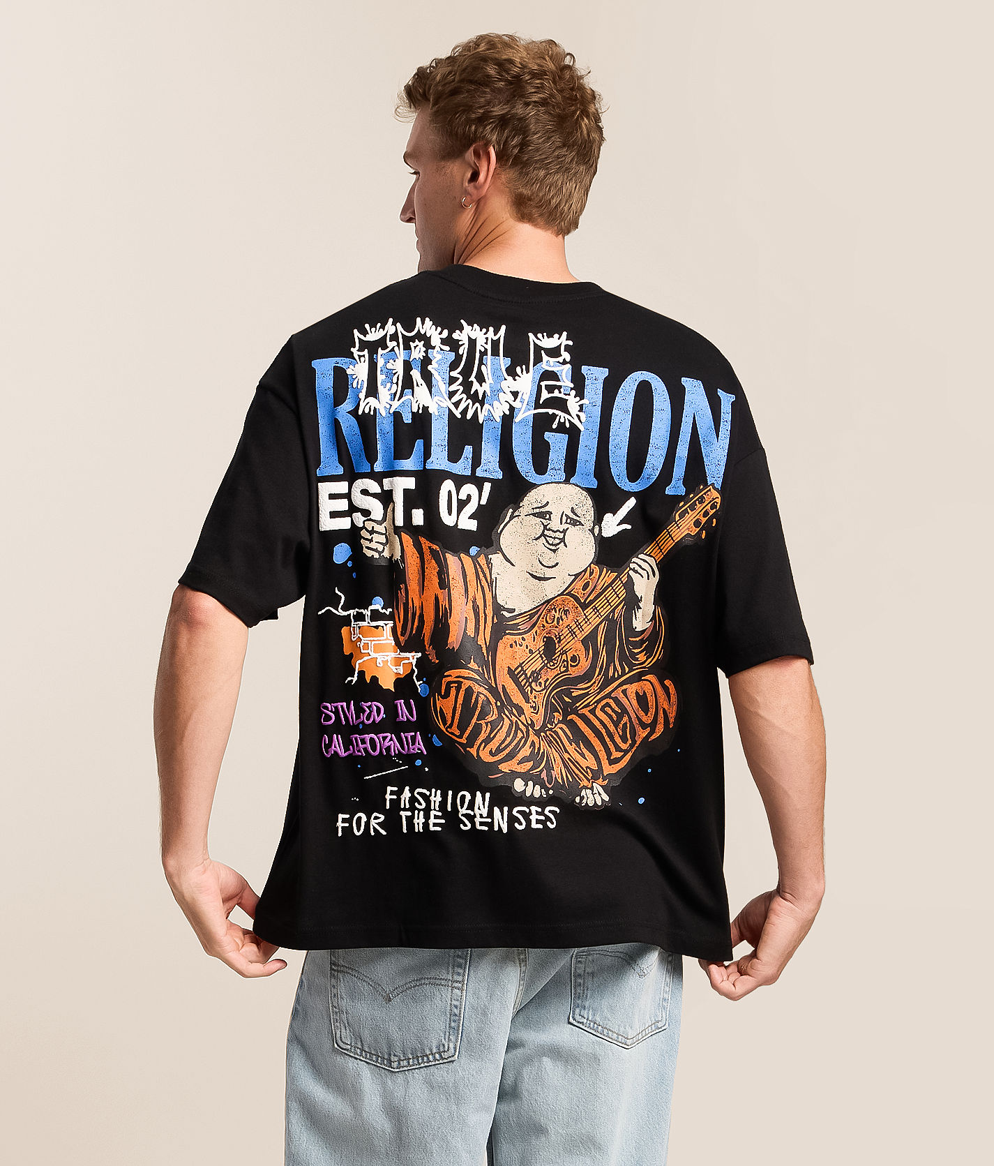 True Religion Concert Buddha T-Shirt - Men's Graphic T-Shirts in
