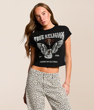 True Religion Baby Cropped T-Shirt front view