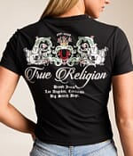True Religion Crystal Buddha Cropped Baby T-Shirt - Women's