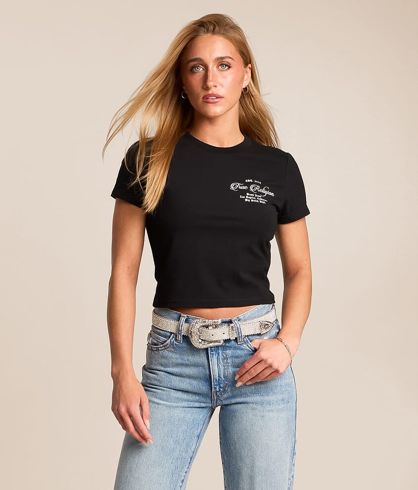 Crystal Buddha Cropped Baby T-Shirt - thumbnail 2