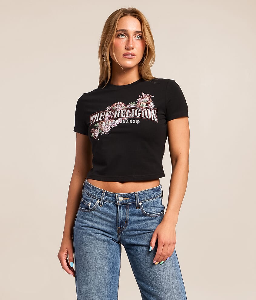 Crystal Snake Baby Cropped T-Shirt