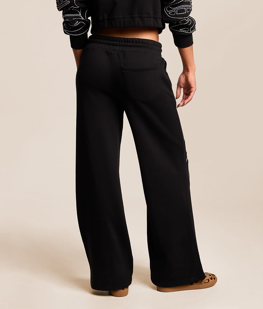 Branded Applique Wide Leg Pant - thumbnail 4
