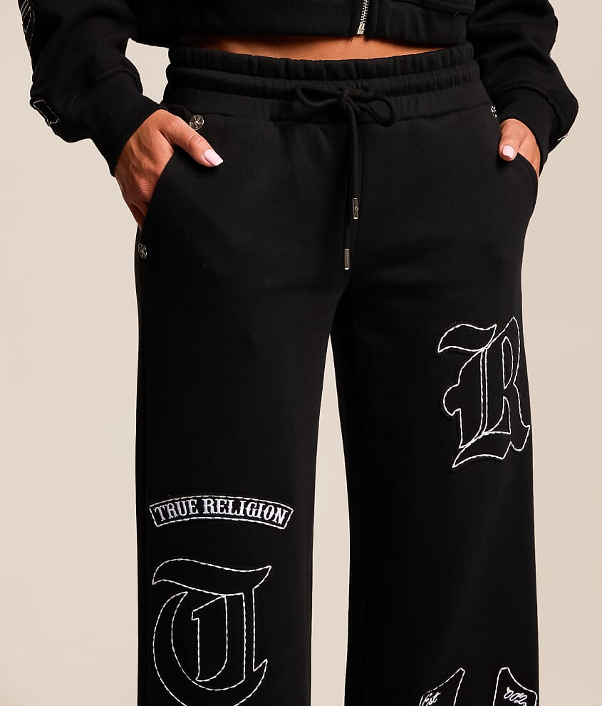 Branded Applique Wide Leg Pant - thumbnail 7