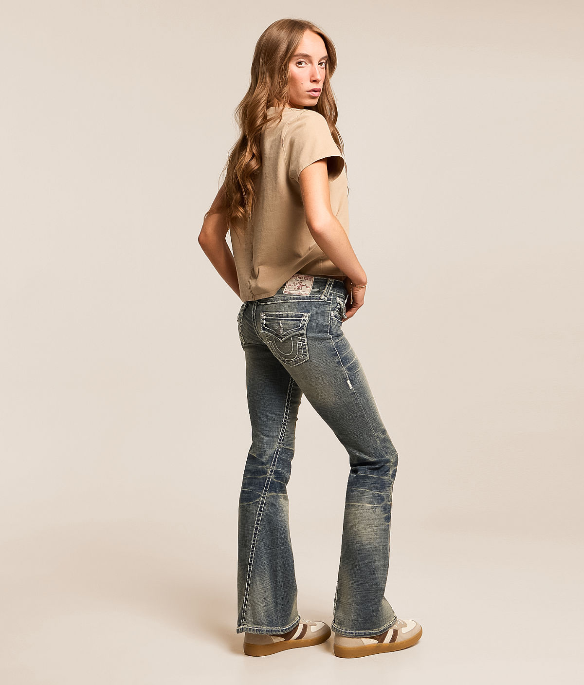 True Religion Joey Flare Stretch Jean — Dandelion Fade by Buckle