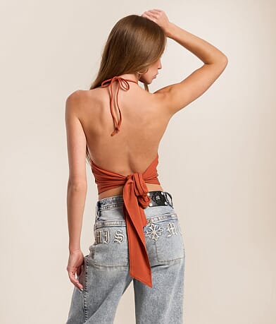 Buddha Hanky Halter Tank Top thumbnail 2