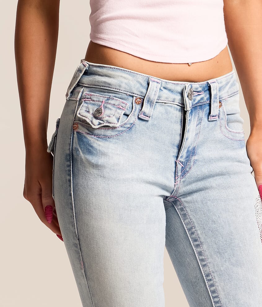 Becca Rhinestone Mid-Rise Boot Stretch Jean