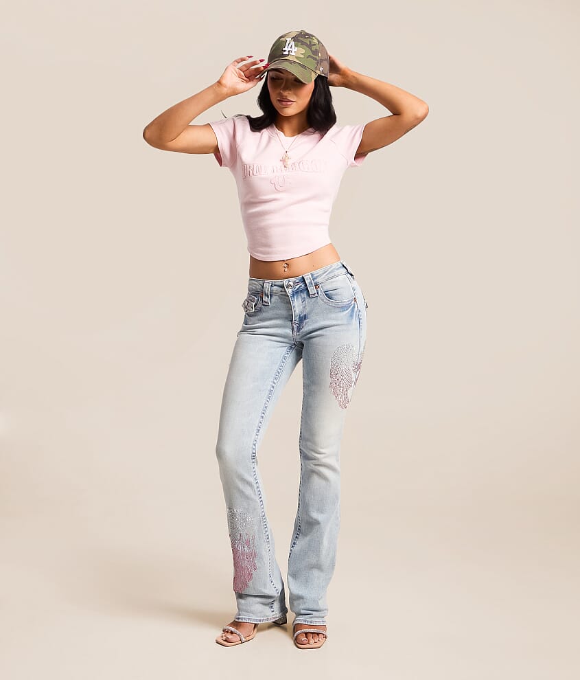 Becca Rhinestone Mid-Rise Boot Stretch Jean