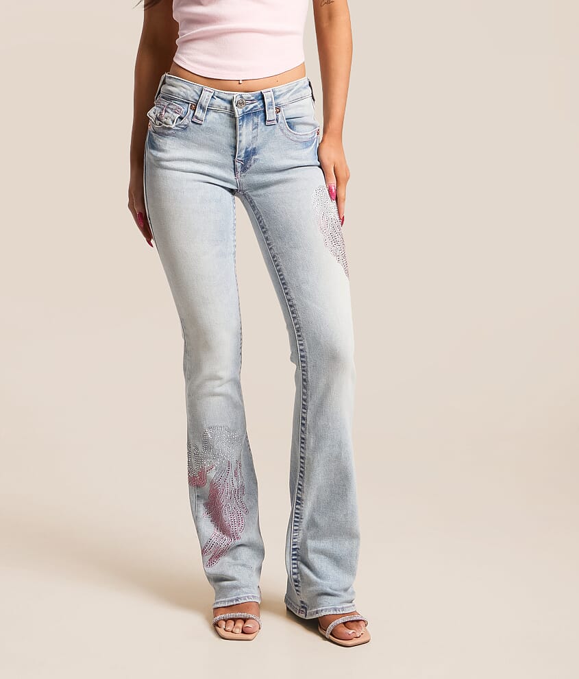 Becca Rhinestone Mid-Rise Boot Stretch Jean thumbnail 2