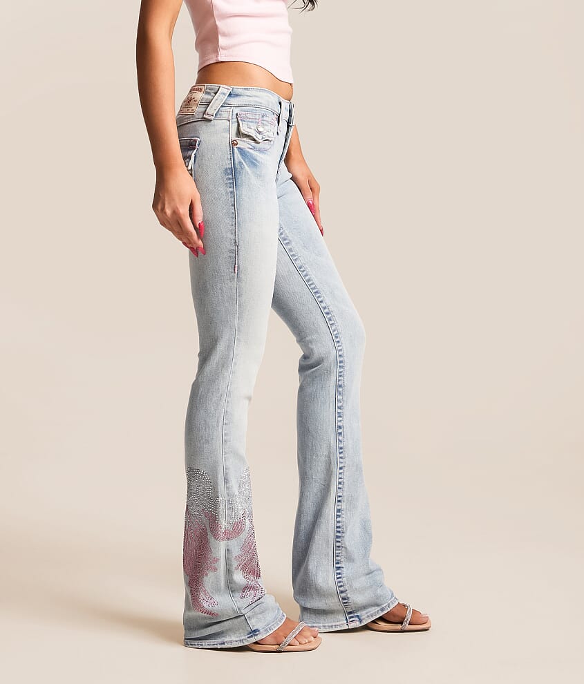Becca Rhinestone Mid-Rise Boot Stretch Jean thumbnail 3