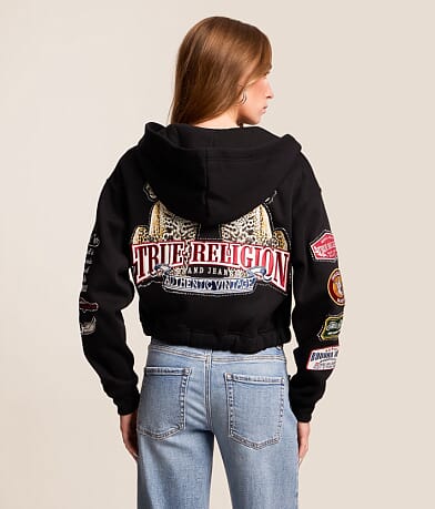 Crystal Varsity Cropped Hoodie thumbnail 3