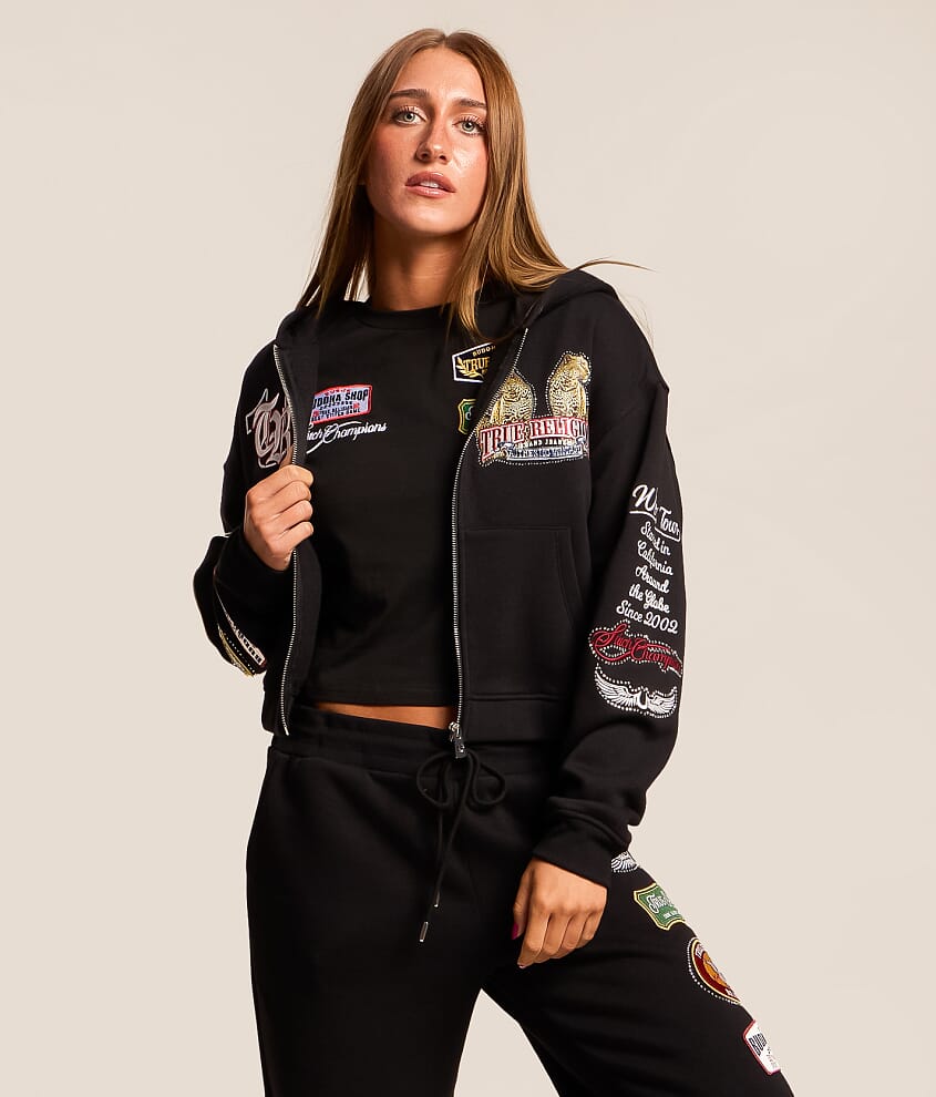 Crystal Varsity Cropped Hoodie