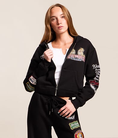 Crystal Varsity Cropped Hoodie
