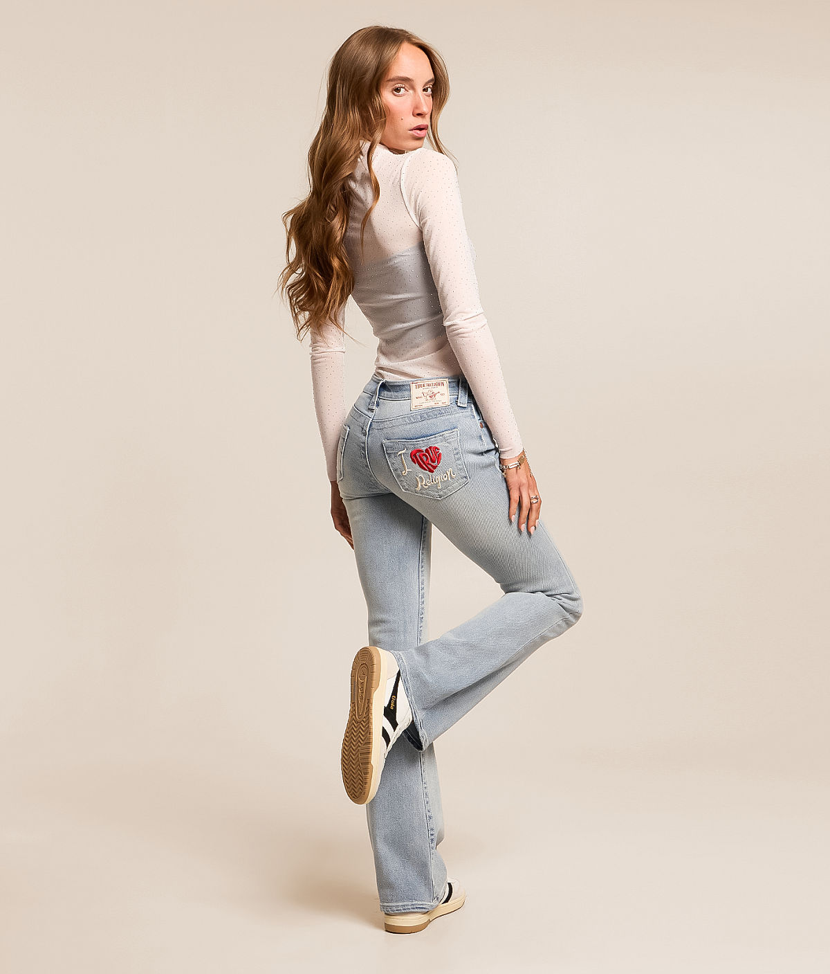 True Religion Becca Boot Stretch Jean — Light Wash by Buckle