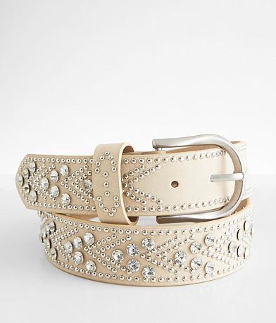 Vaquera stud-embellished Foiled Leather Belt - Farfetch