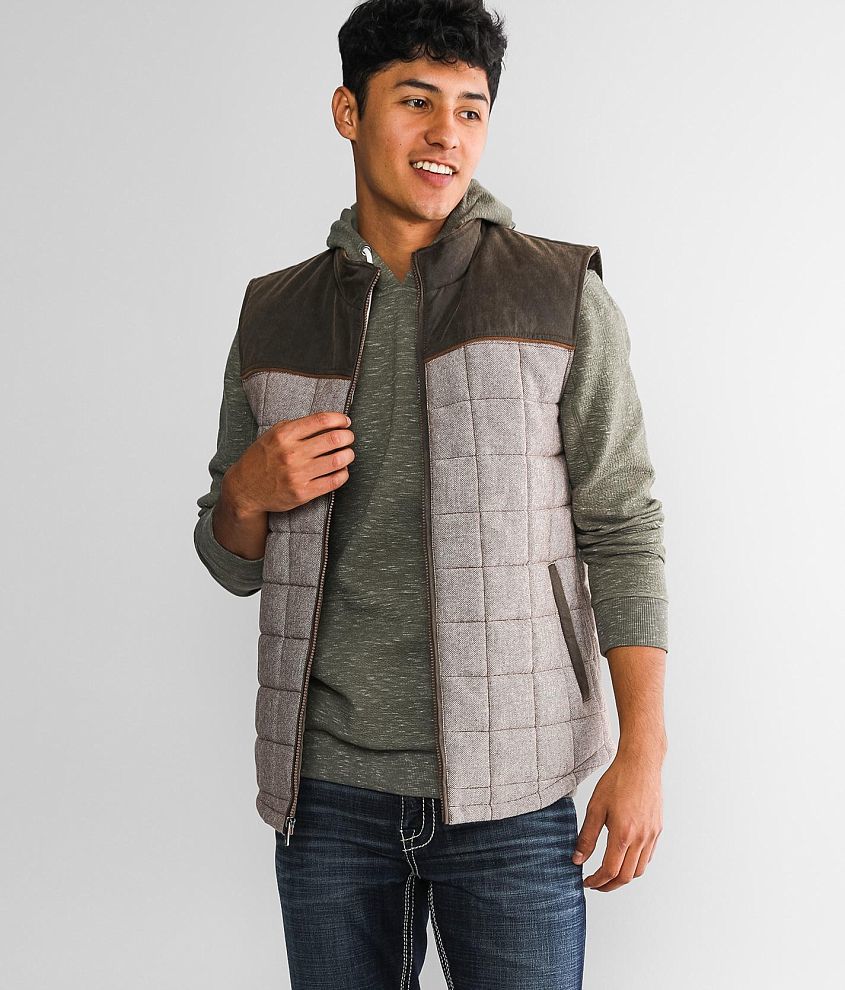 BKE Quilted Canvas Vest front view