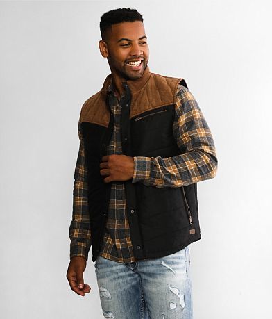 Outpost Makers Pieced Corduroy Puffer Vest front view