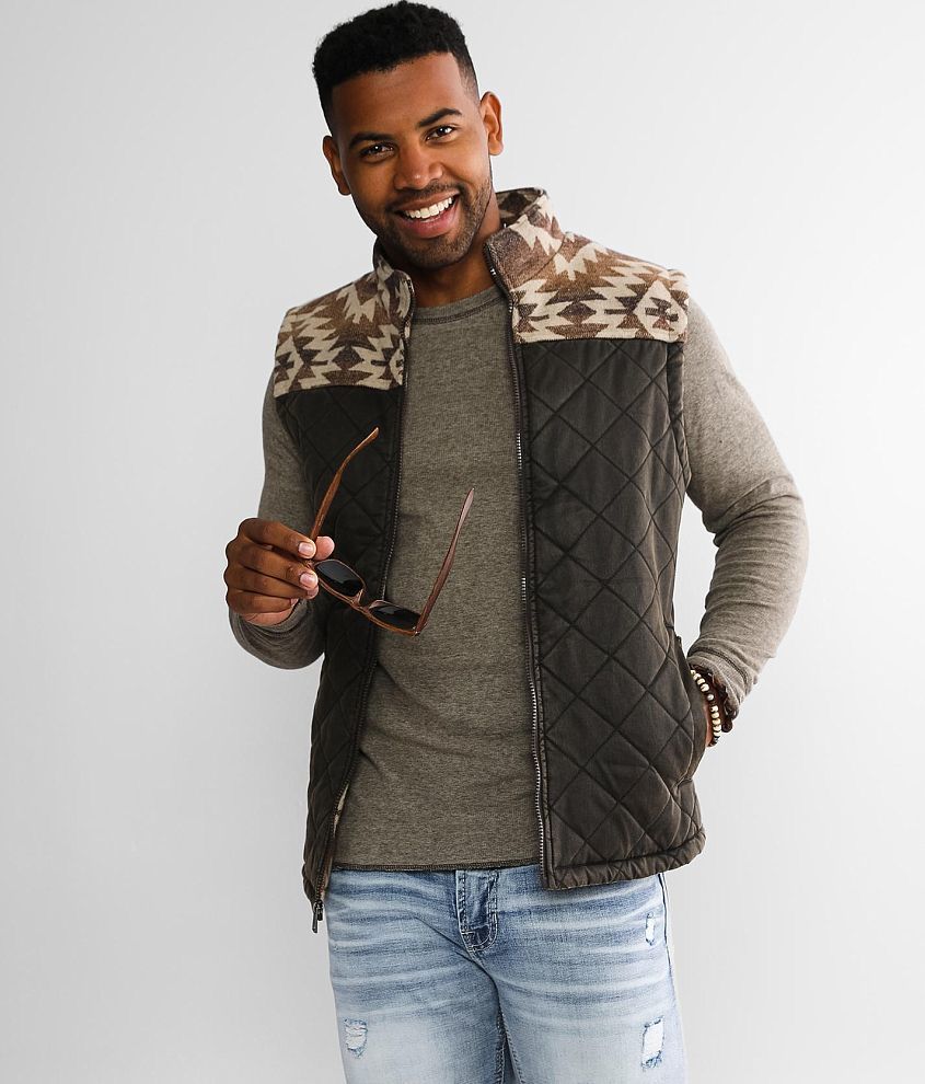 Mens quilted hot sale vest jacket