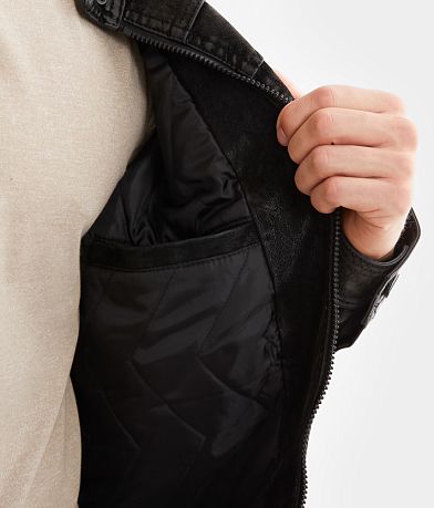 Buckle Black Faux Suede Jacket MISC_DETAIL_1