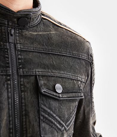 Buckle Black Faux Suede Jacket MISC_DETAIL_2