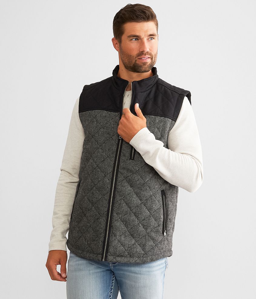 BKE Antique Wool Blend Vest - Men\'s Coats/Jackets in Black | Buckle