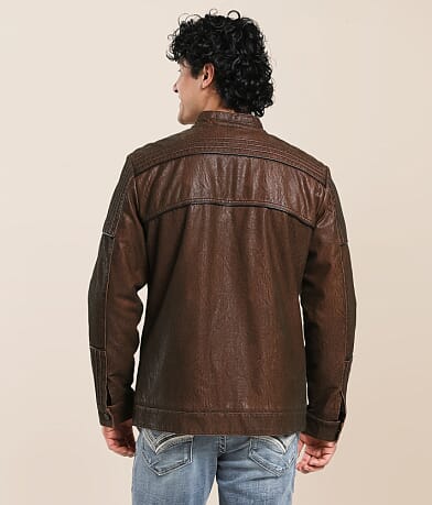 Distressed Pleather Jacket thumbnail 3