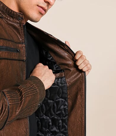 Distressed Pleather Jacket thumbnail 6