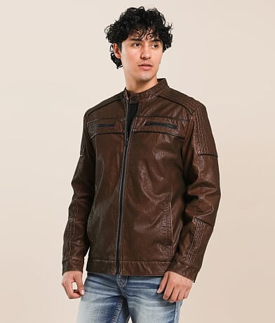 Distressed Pleather Jacket thumbnail 2