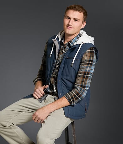 Outpost Makers Hooded Puffer Vest front view