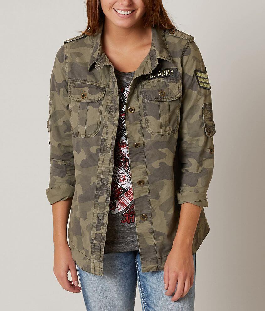 Ashley Camo Jacket front view