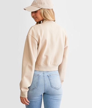 Ashley Cropped Knit Bomber Jacket BACK