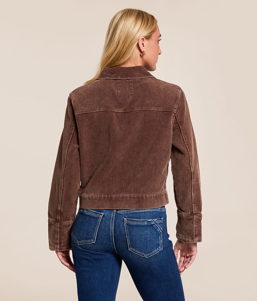 Washed Corduroy Cropped Jacket - thumbnail 3