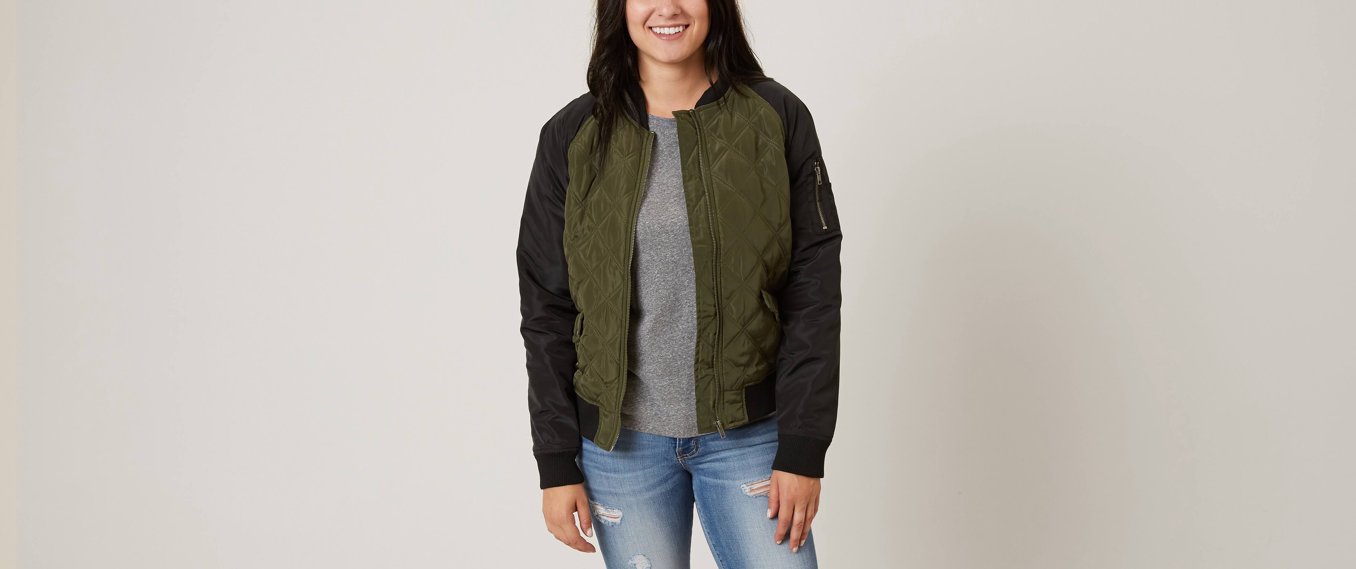 Ashley Quilted Jacket Women S Coats Jackets In Olive Black Buckle